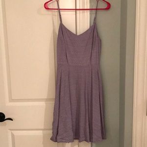 Purple and white spaghetti strap dress